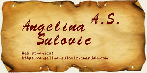 Angelina Šulović vizit kartica